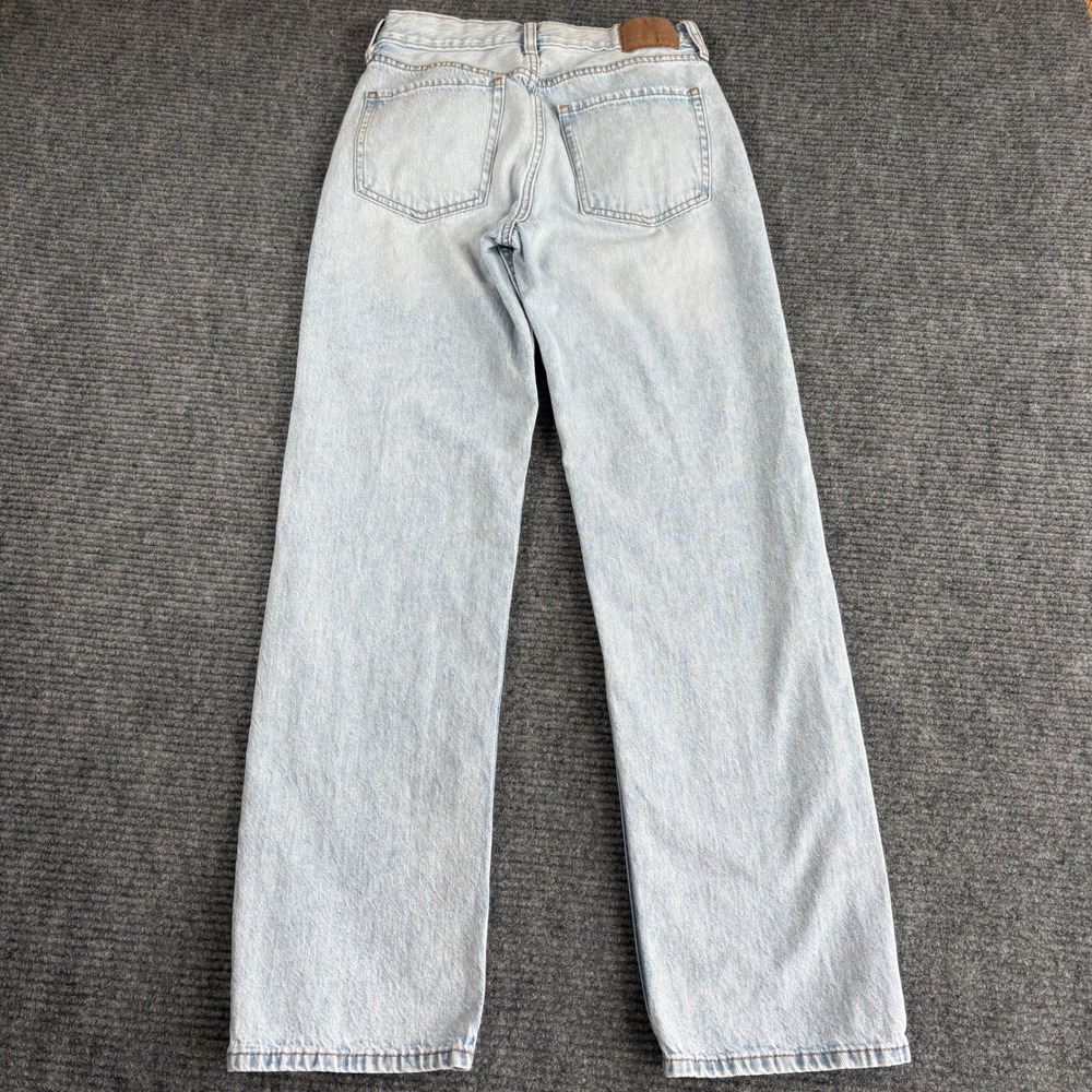 Aeropostale High Rise Baggy Jeans Womens 0 Reg Light Wash Blue 100% Cotton 90s - Picture 6 of 9
